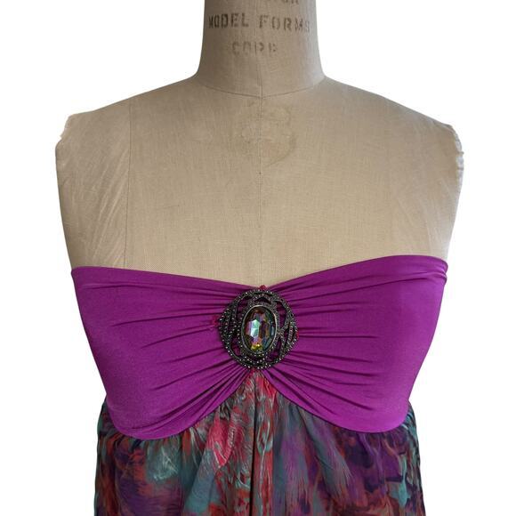 Beach Bunny Strapless Swim Coverup Size Small Jewel Detail - Picture 2 of 8